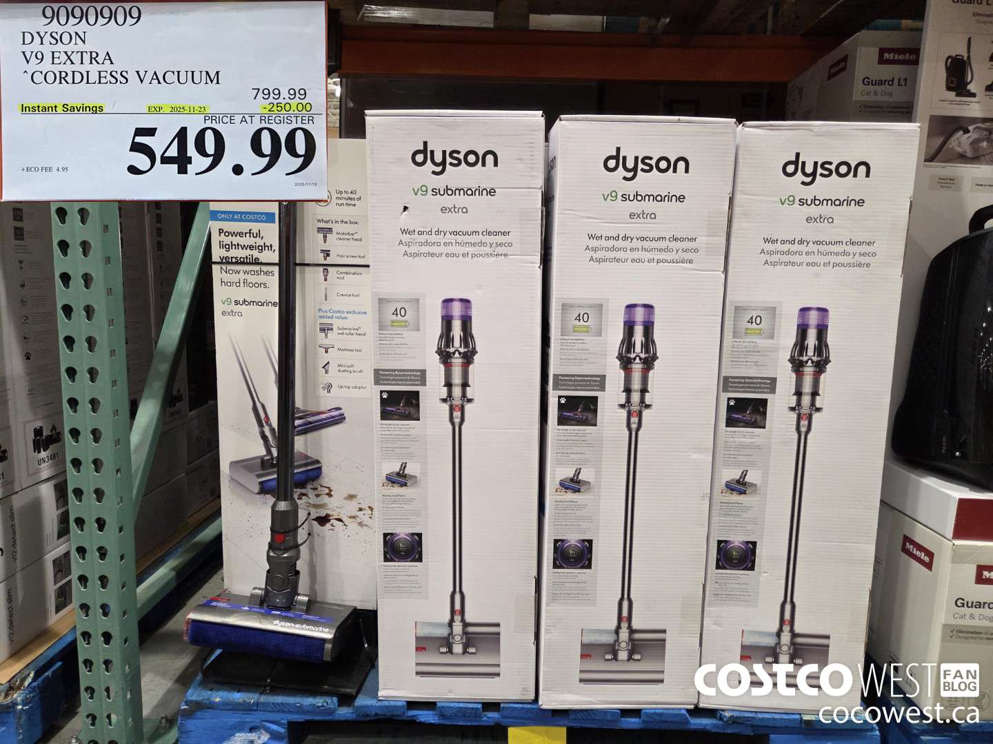 9090909 DYSON V9 EXTRA CORDLESS VACUUM ($250.00 INSTANT SAVINGS EXPIRES ON 2025-11-23) $549.99