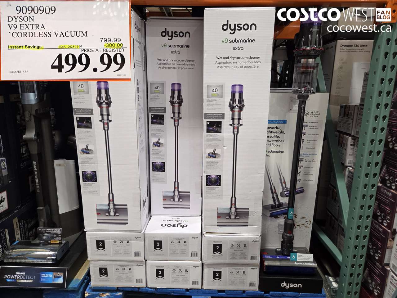 9090909 DYSON V9 EXTRA CORDLESS VACUUM ($300.00 INSTANT SAVINGS EXPIRES ON 2025-12-07) $499.99