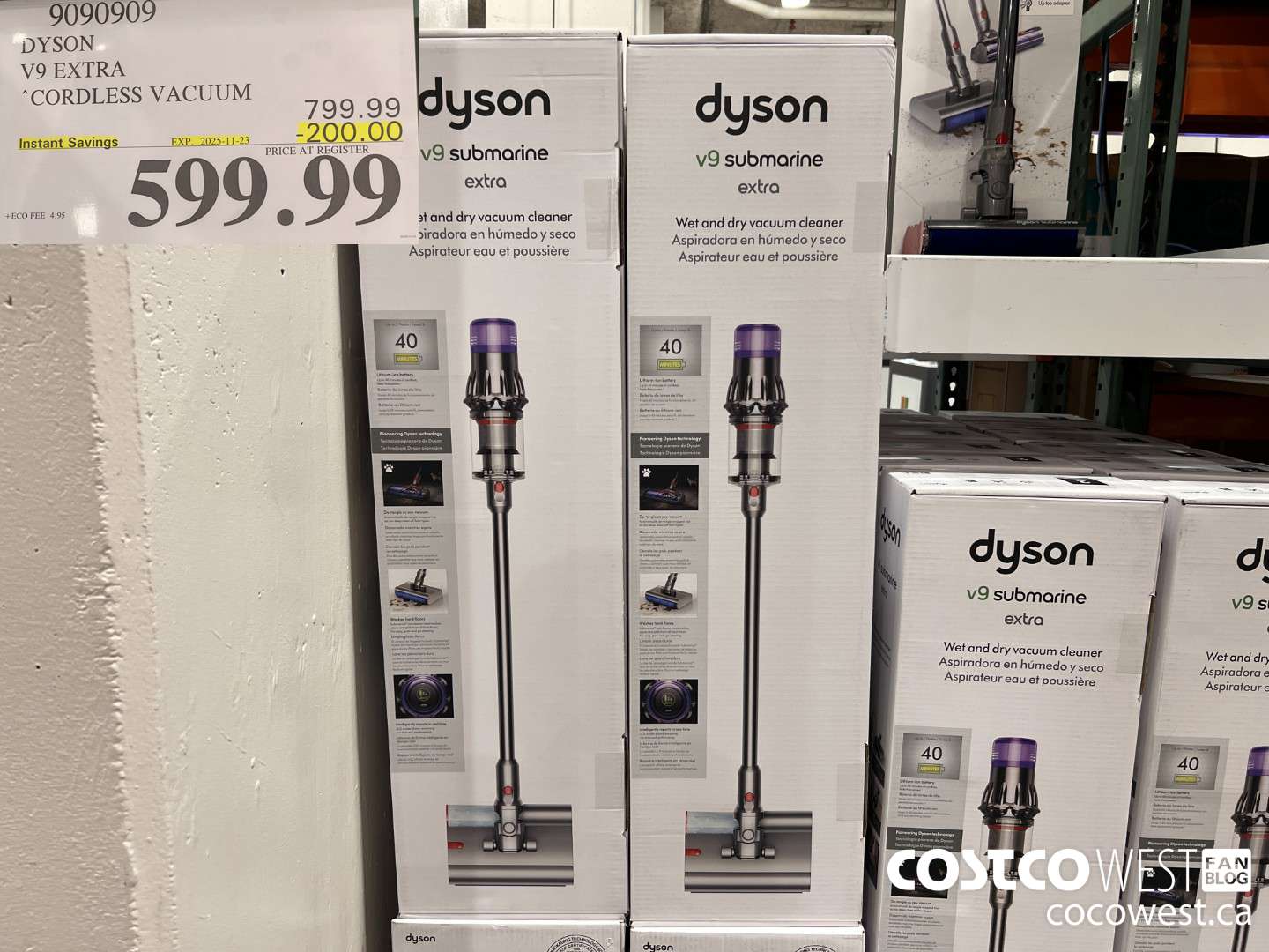 9090909 DYSON V9 SUBMARINE EXTRA CORDLESS VACUUM & MOP ($200.00 INSTANT SAVINGS EXPIRES ON 2025-11-23) $599.99