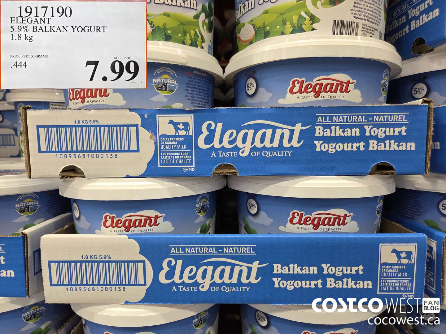 917190 ELEGANT 5.9% BALKAN YOGURT 1.8 kg $7.99
