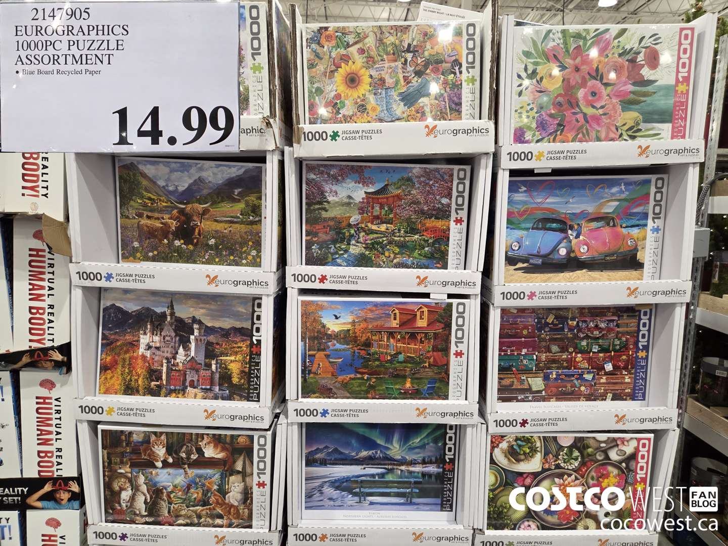 2147905 EUROGRAPHICS 1000PC PUZZLE ASSORTMENT $14.99