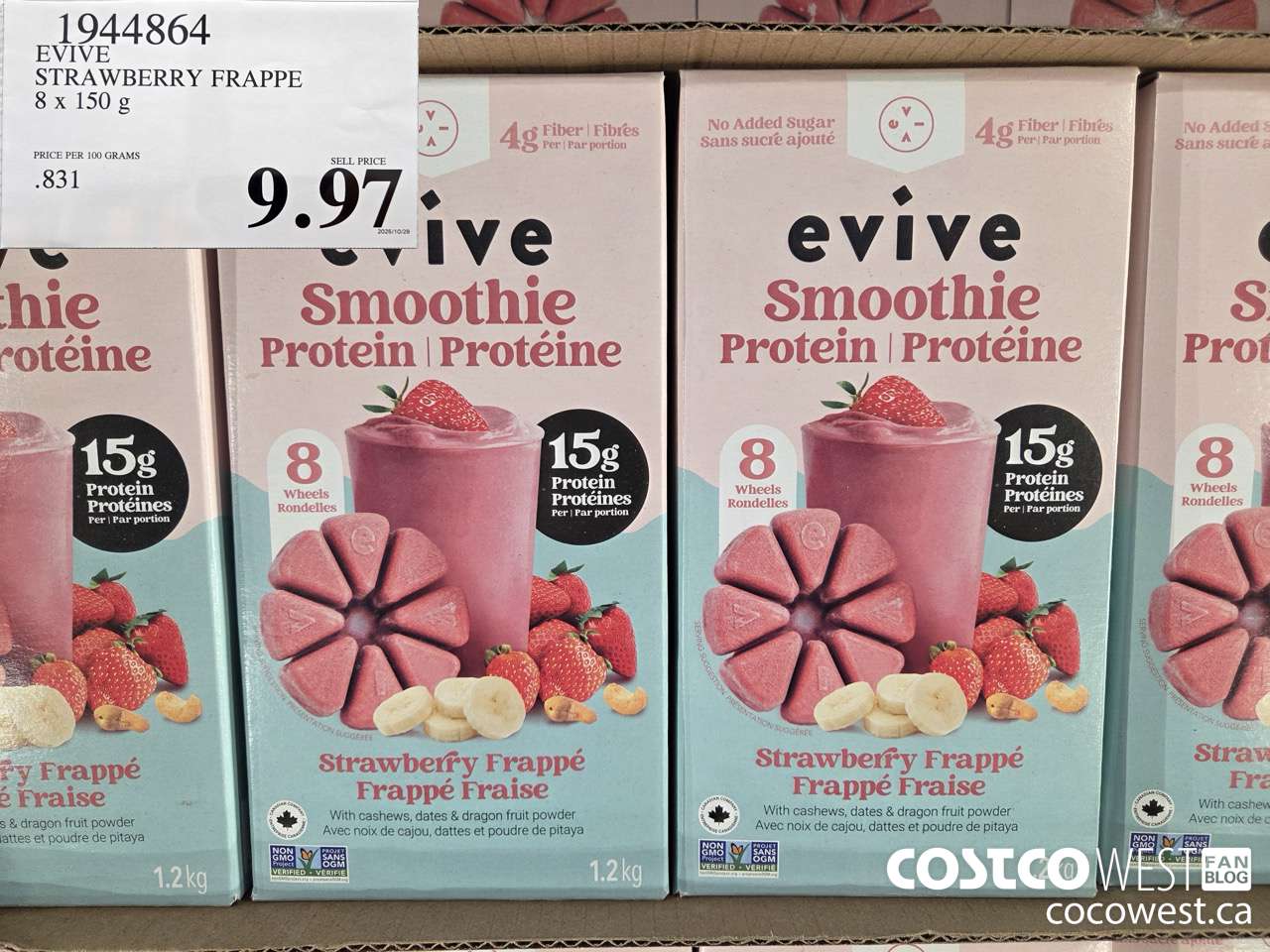 1944864 EVIVE STRAWBERRY FRAPPE 8 X 150G $9.97
