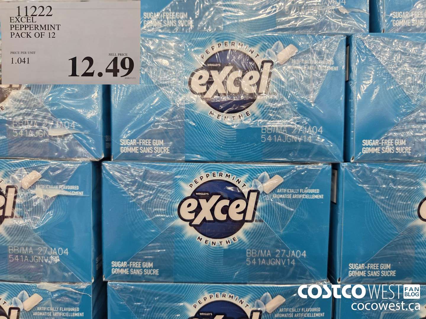 11222 EXCEL PEPPERMINT PACK OF 12 $12.49