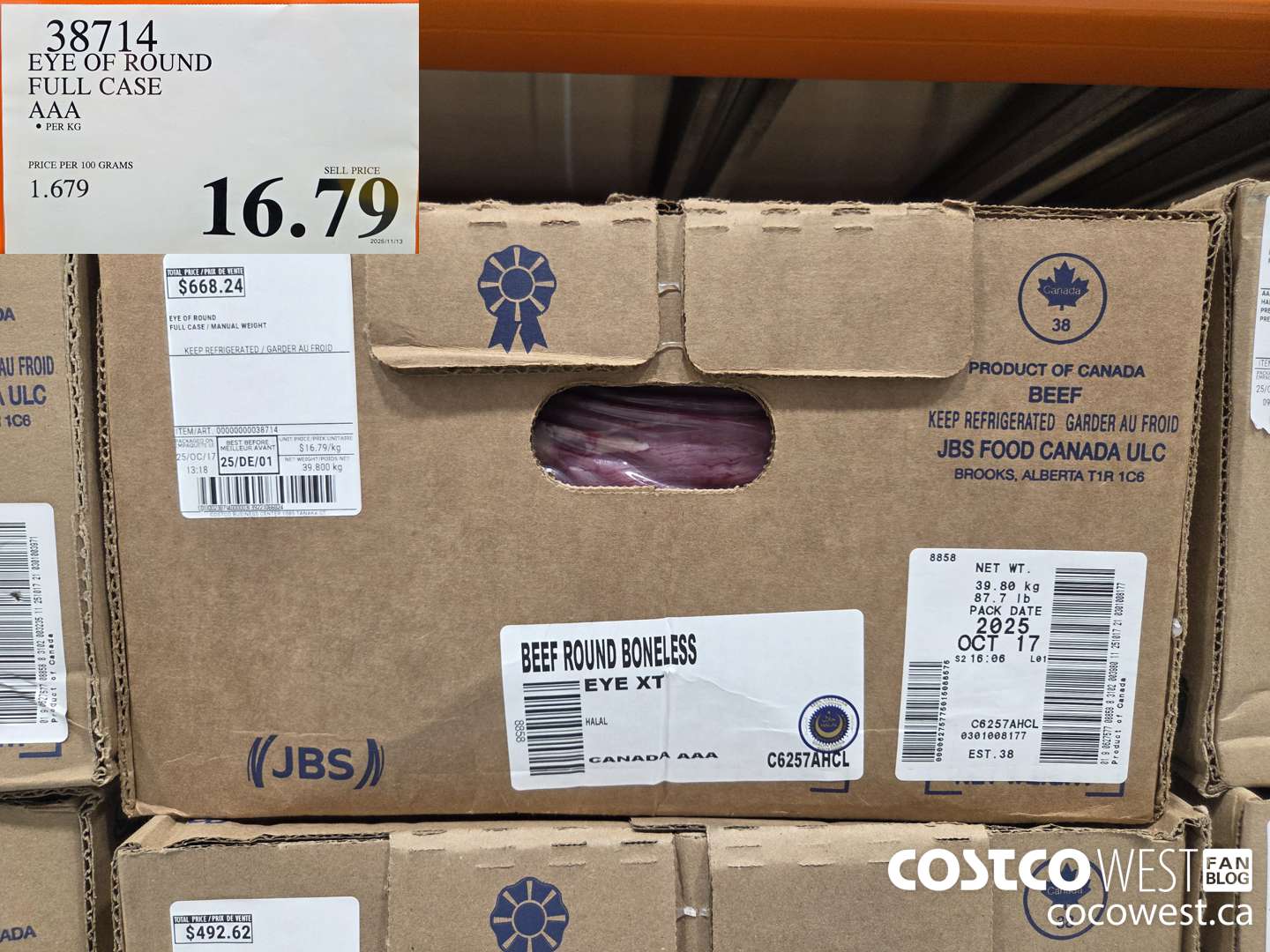 38714 EYE OF ROUND FULL CASE AAA $16.79