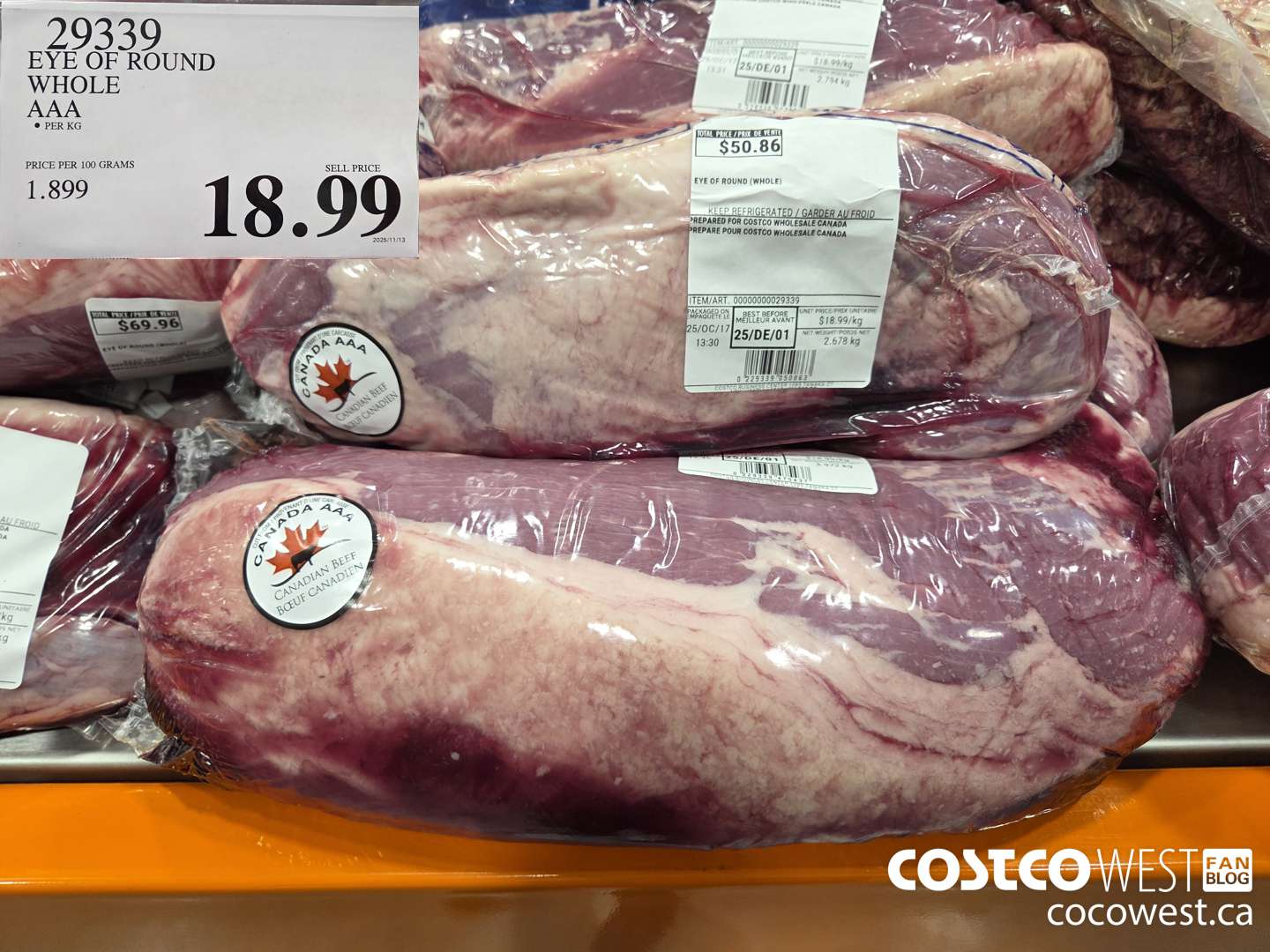 29339 EYE OF ROUND WHOLE AAA $18.99