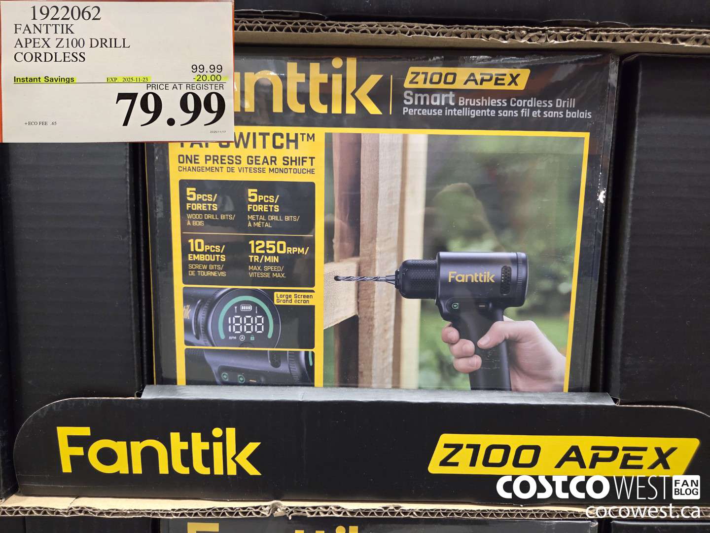 1922062 FANTTIK APEX Z100 DRILL CORDLESS ($20.00 INSTANT SAVINGS EXPIRES ON 2025-11-23) $79.99
