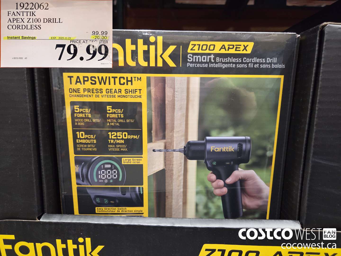 1922062 FANTTIK APEX Z100 DRILL CORDLESS ($20.00 INSTANT SAVINGS EXPIRES ON 2025-11-23) $79.99