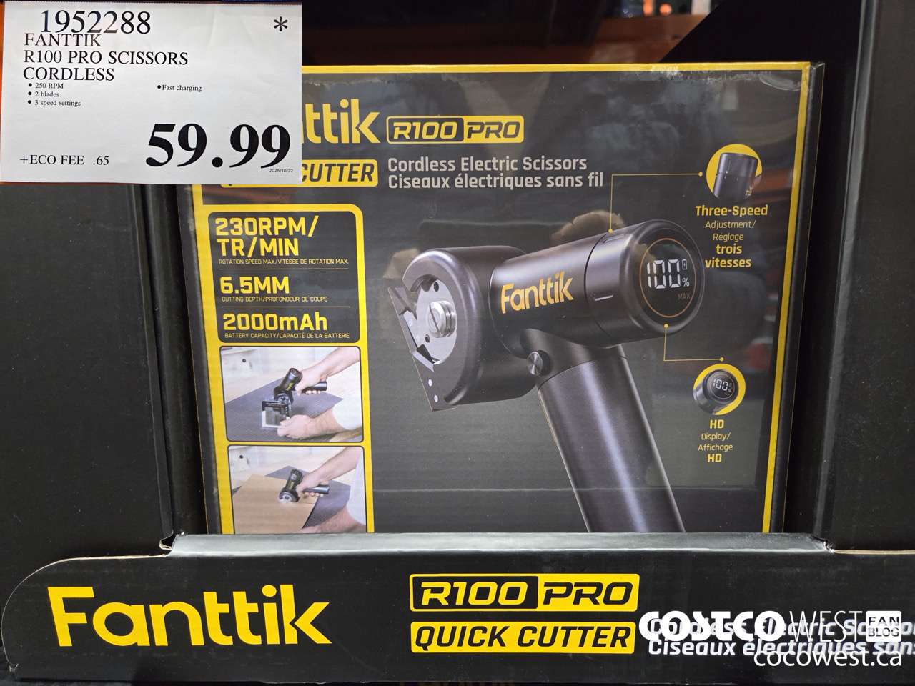 1952288 FANTTIK R100 PRO SCISSORS CORDLESS $59.99