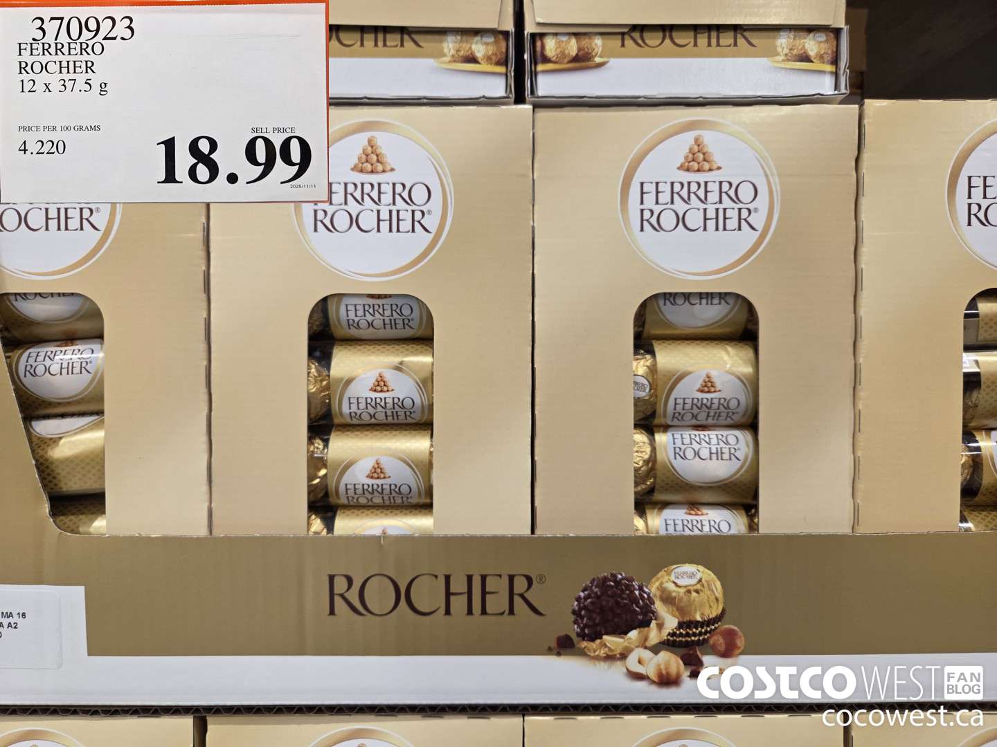 370923 FERRERO ROCHER T3 12 X 37.5G $18.99