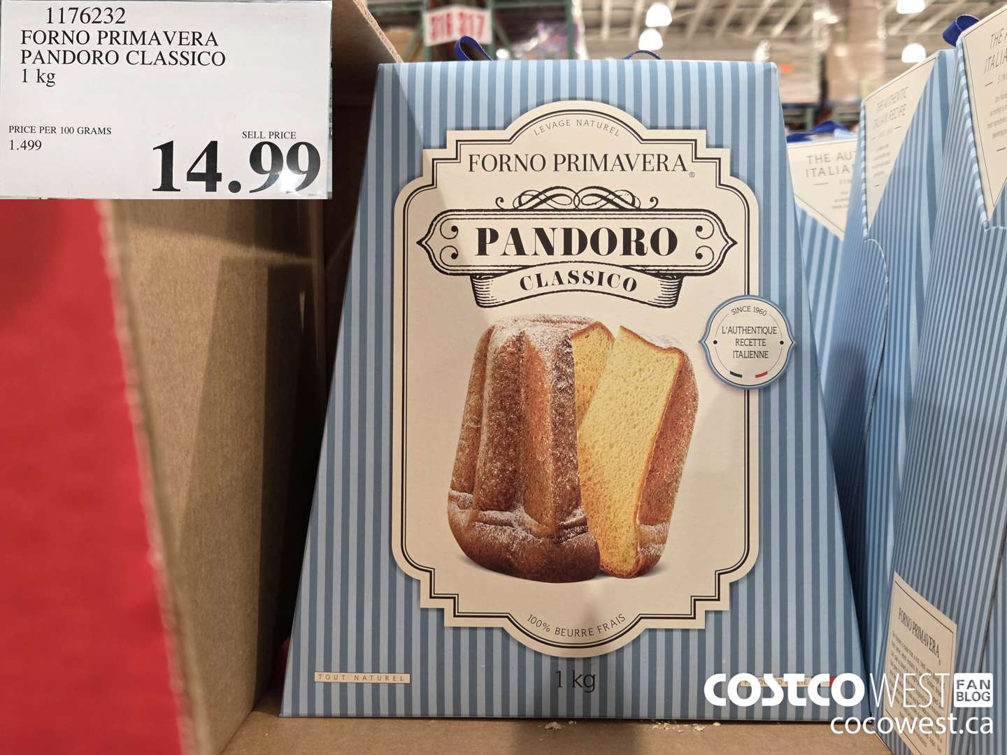 1176232 FORNO PRIMAVERA PANDORO CLASSICO 1KG $14.99