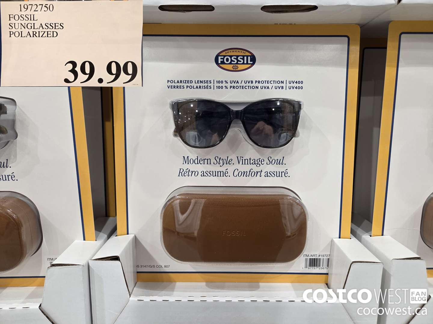 1972750 FOSSIL SUNGLASSES POLARIZED $39.99