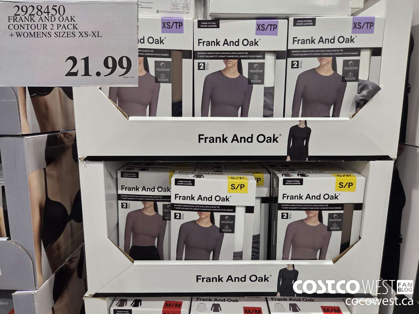 2928450 FRANK AND OAK CONTOUR 2 PACK WOMENS SIZES XS-XL  $21.99