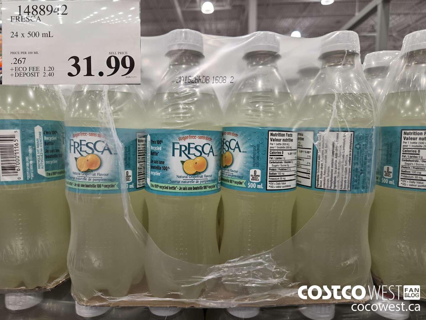 1488942 FRESCA 24 x 500 mL $31.99