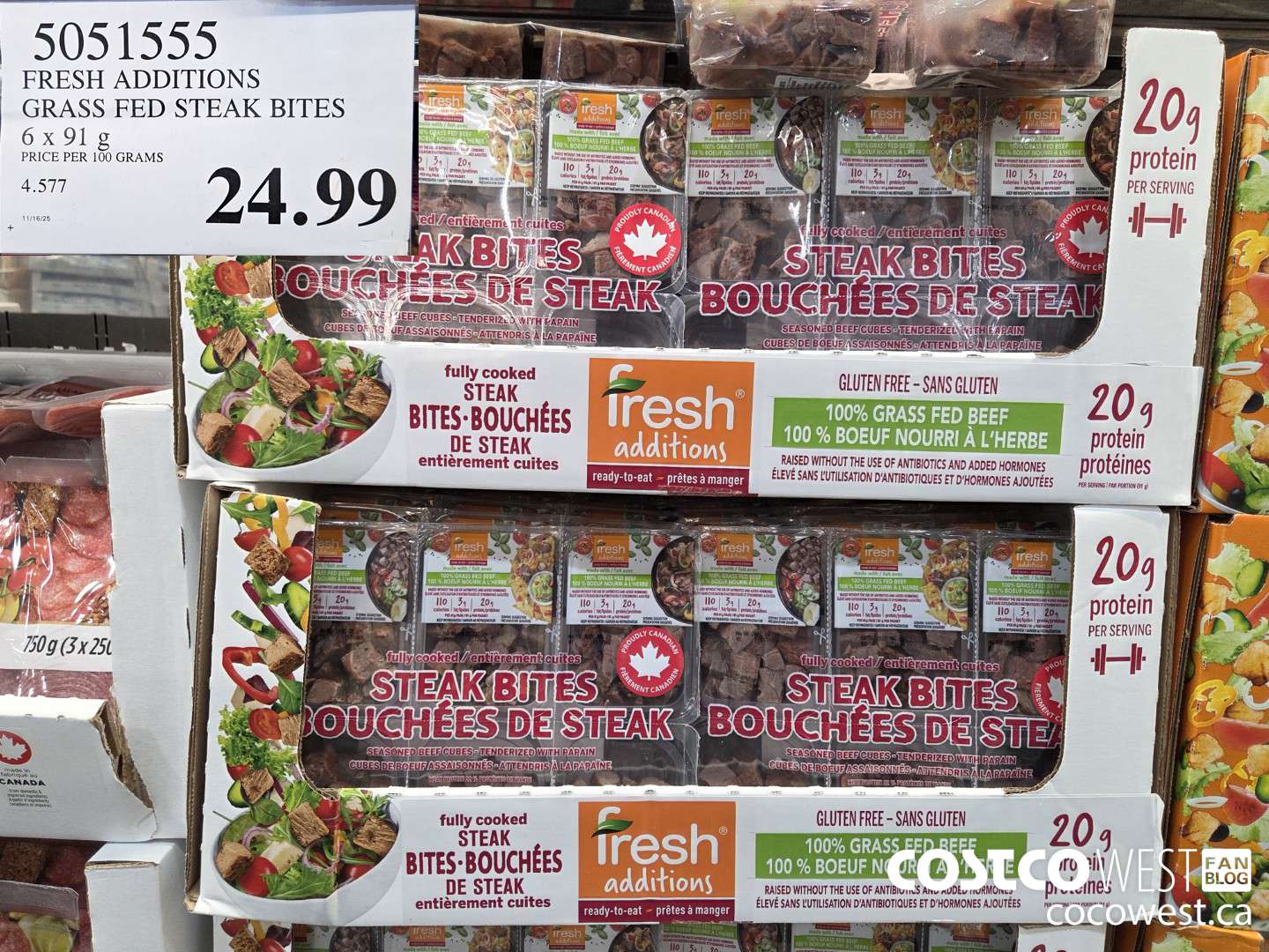 5051555 FRESH ADDITIONS STEAK BITES 6 X 91G $24.99
