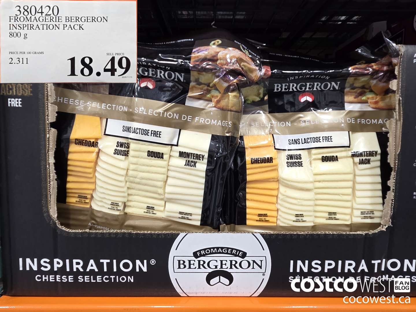 380420 FROMAGERIE BERGERON INSPIRATION PACK 800 g $18.49
