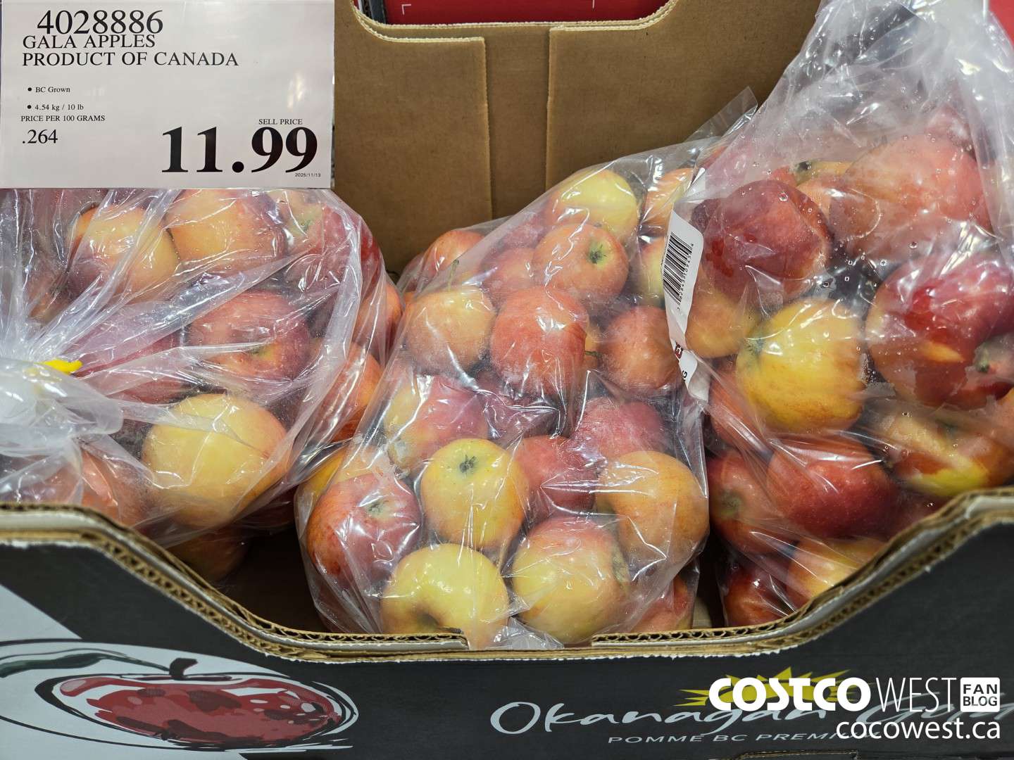 4028886 GALA APPLES PRODUCT OF CANADA $11.99