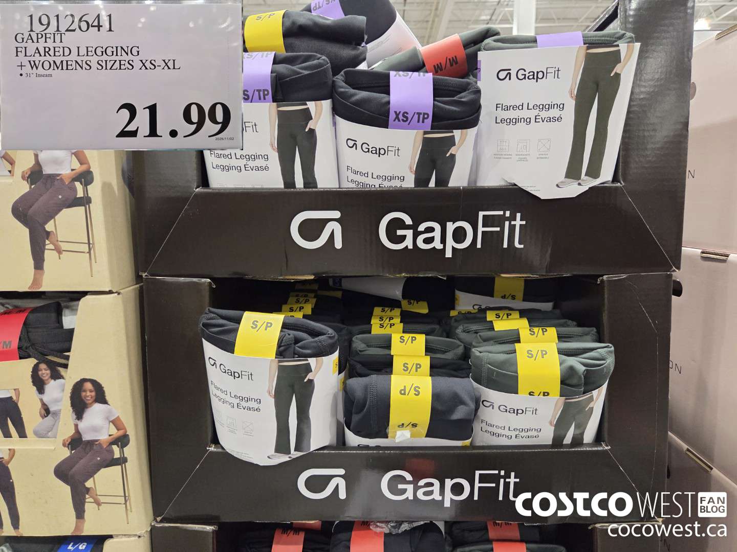 1912641 GAPFIT FLARED LEGGING WOMENS SIZES XS-XL $21.99