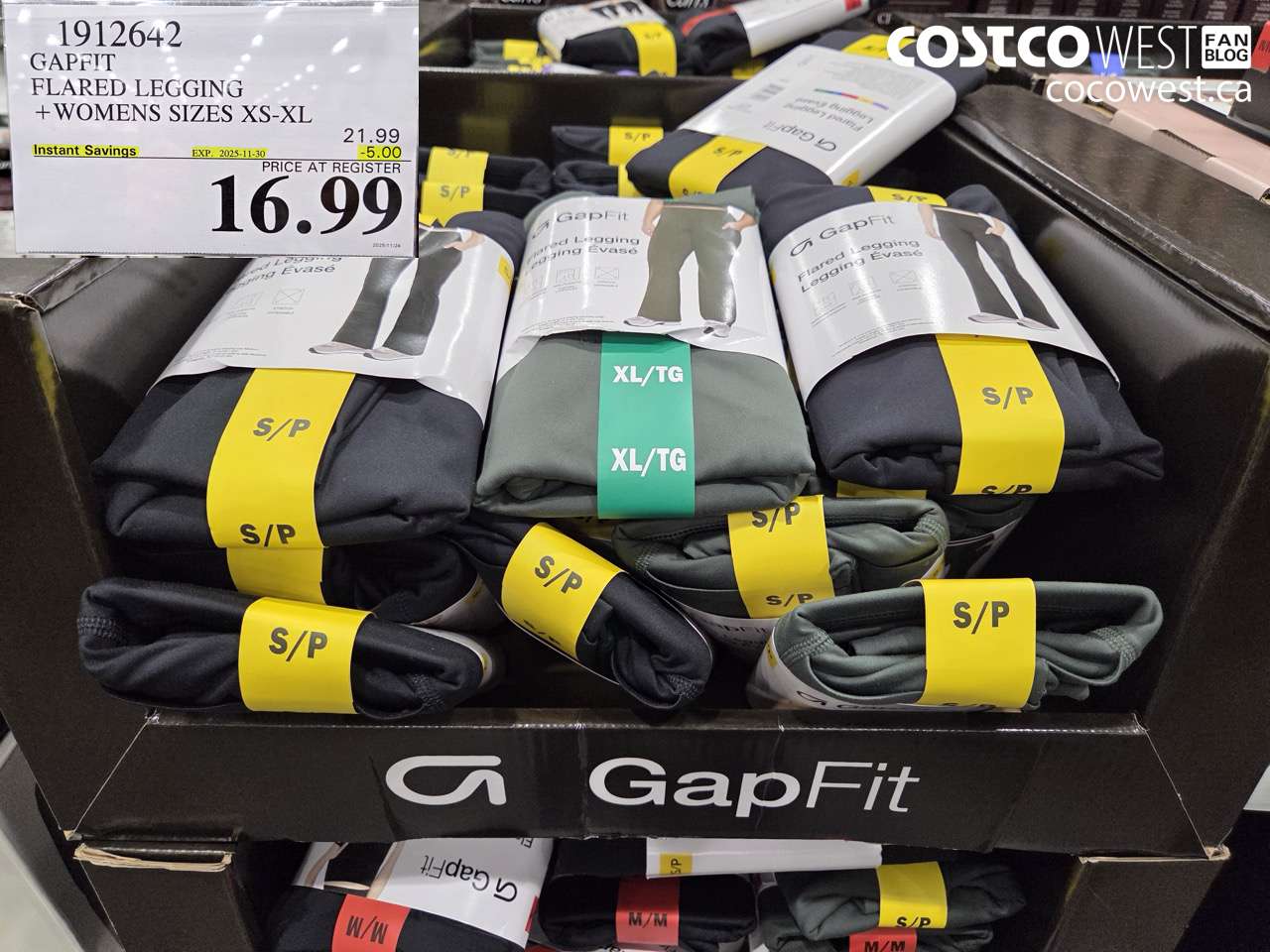 1912642 GAPFIT FLARED LEGGING WOMENS SIZES XS-XL ($5.00 INSTANT SAVINGS EXPIRES ON 2025-11-30) $16.99