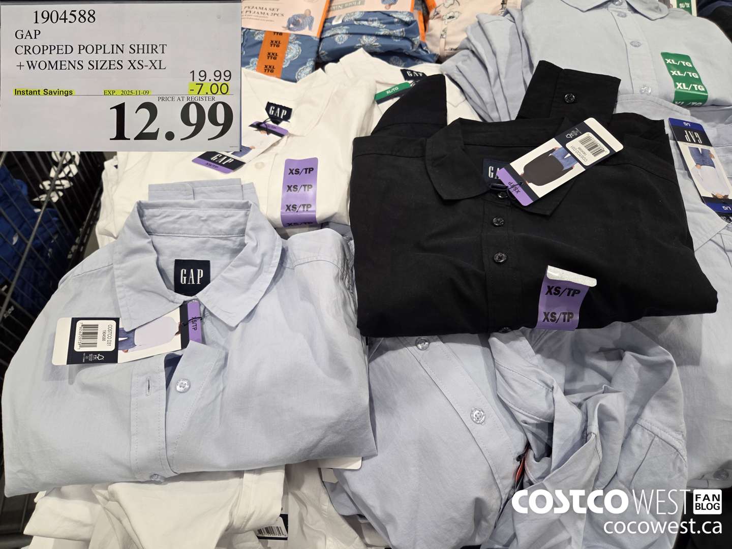 1904588 GAP CROPPED POPLIN SHIRT WOMENS SIZES XS-XL ($7.00 INSTANT SAVINGS EXPIRES ON 2025-11-09) $12.99