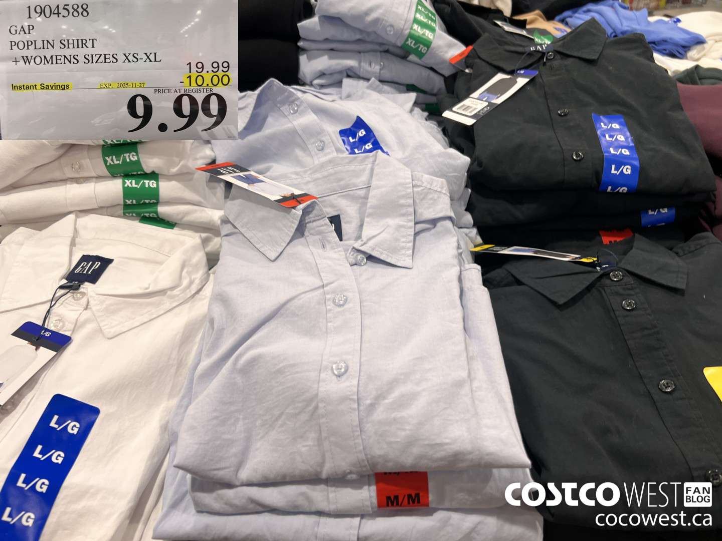 1904588 GAP CROPPED POPLIN SHIRT WOMENS SIZES XS-XL ($10.00 INSTANT SAVINGS EXPIRES ON 2025-11-27) $9.99