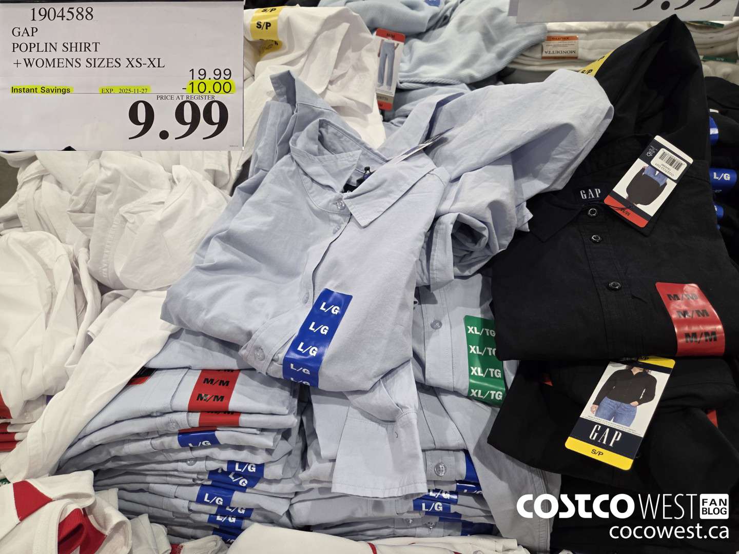 1904588 GAP CROPPED POPLIN SHIRT WOMENS SIZES XS-XL ($10.00 INSTANT SAVINGS EXPIRES ON 2025-11-27) $9.99