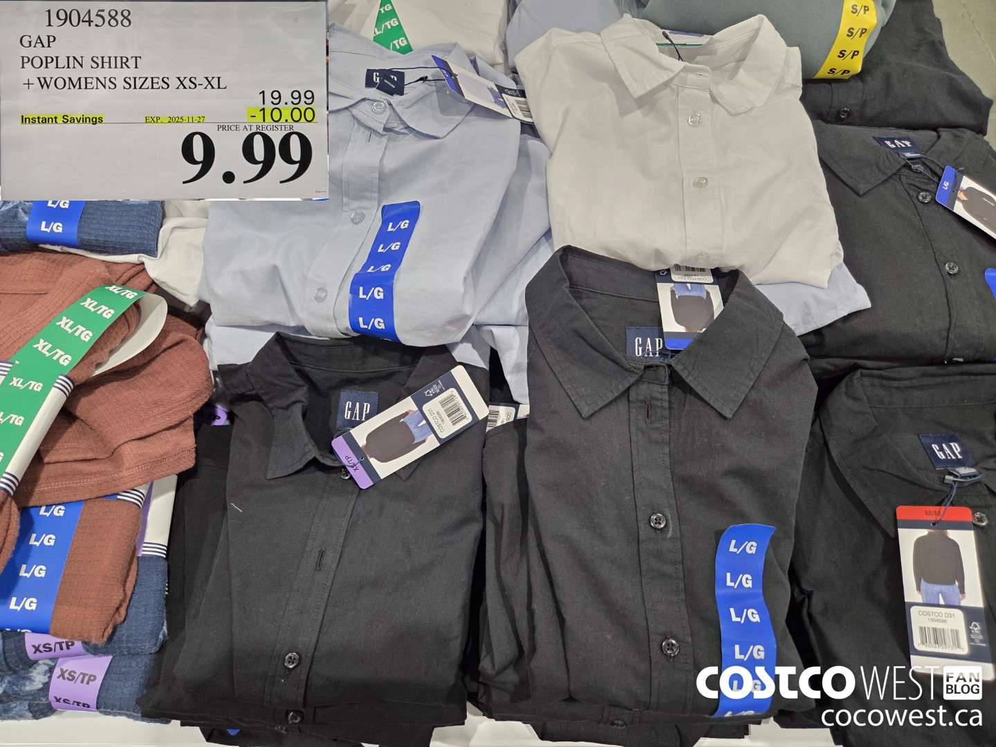 1904588 GAP CROPPED POPLIN SHIRT WOMENS SIZES XS-XL ($10.00 INSTANT SAVINGS EXPIRES ON 2025-11-27) $9.99