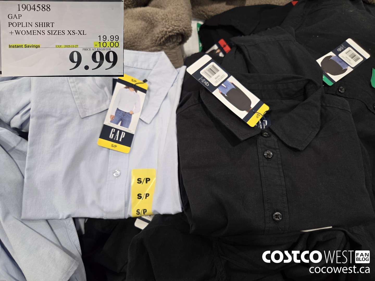 1904588 GAP CROPPED POPLIN SHIRT WOMENS SIZES XS-XL ($10.00 INSTANT SAVINGS EXPIRES ON 2025-11-27) $9.99