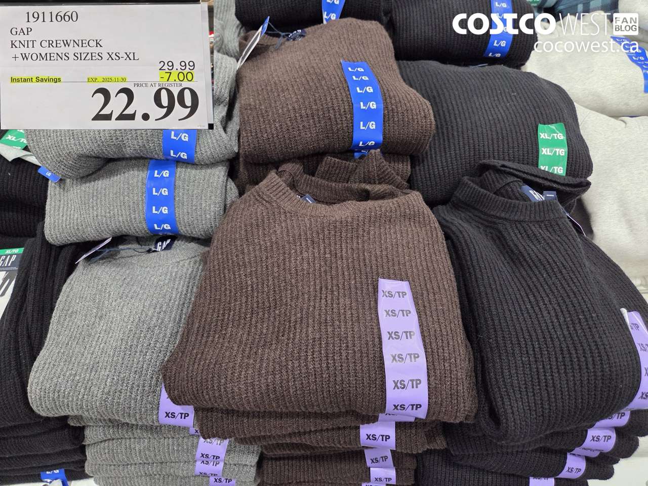 1911660 GAP KNIT CREWNECK WOMENS SIZES XS-XL ($7.00 INSTANT SAVINGS EXPIRES ON 2025-11-30) $22.99