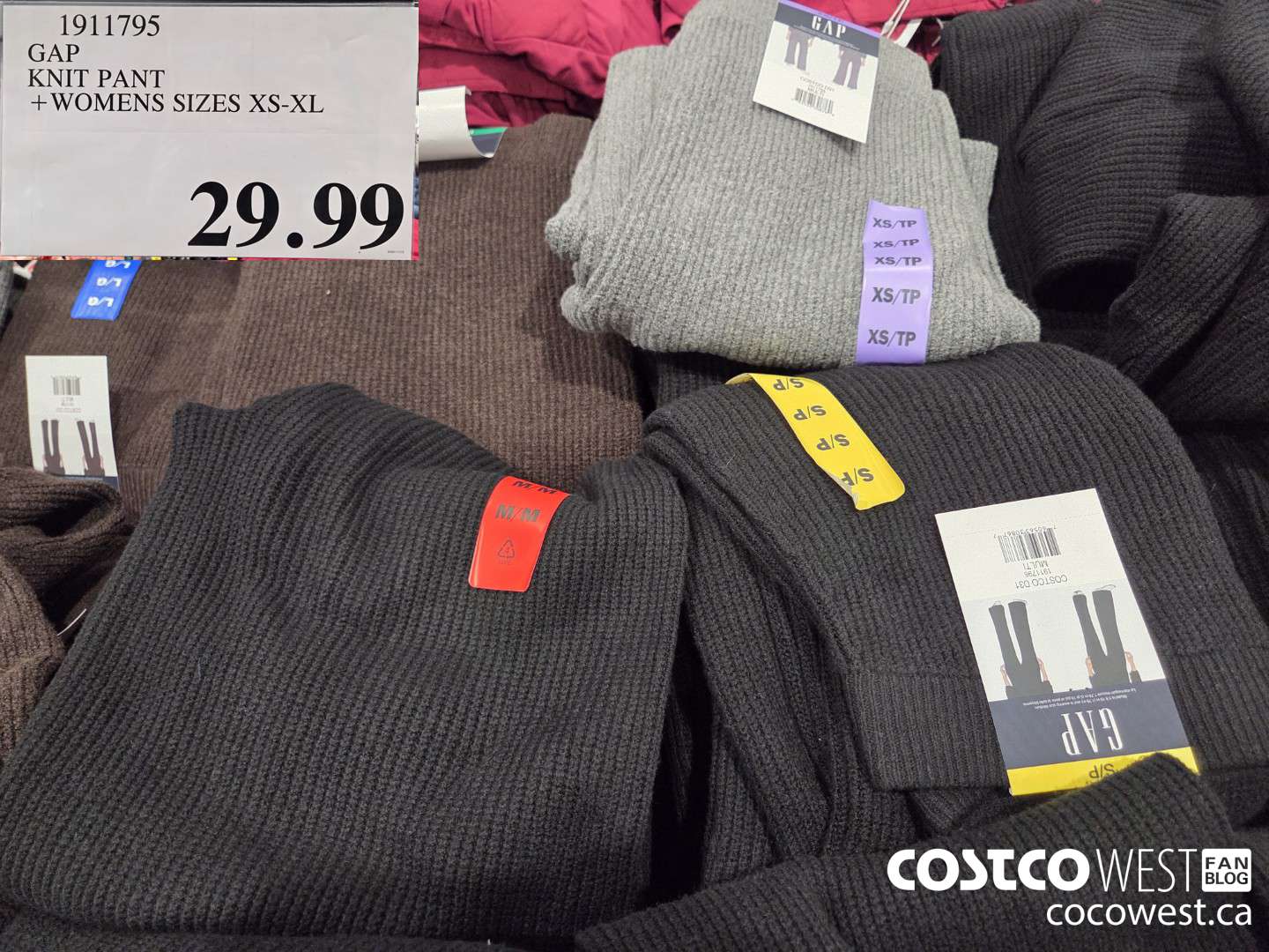 1911795 GAP KNIT PANT WOMENS SIZES XS-XL $29.99