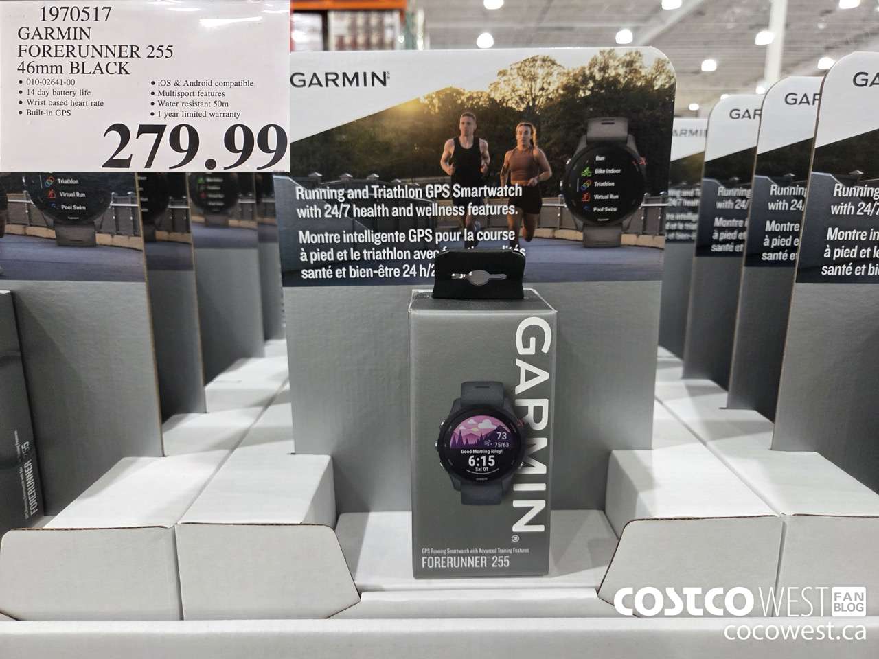 1970517 GARMIN FORERUNNER 255 46MM BLACK $279.99