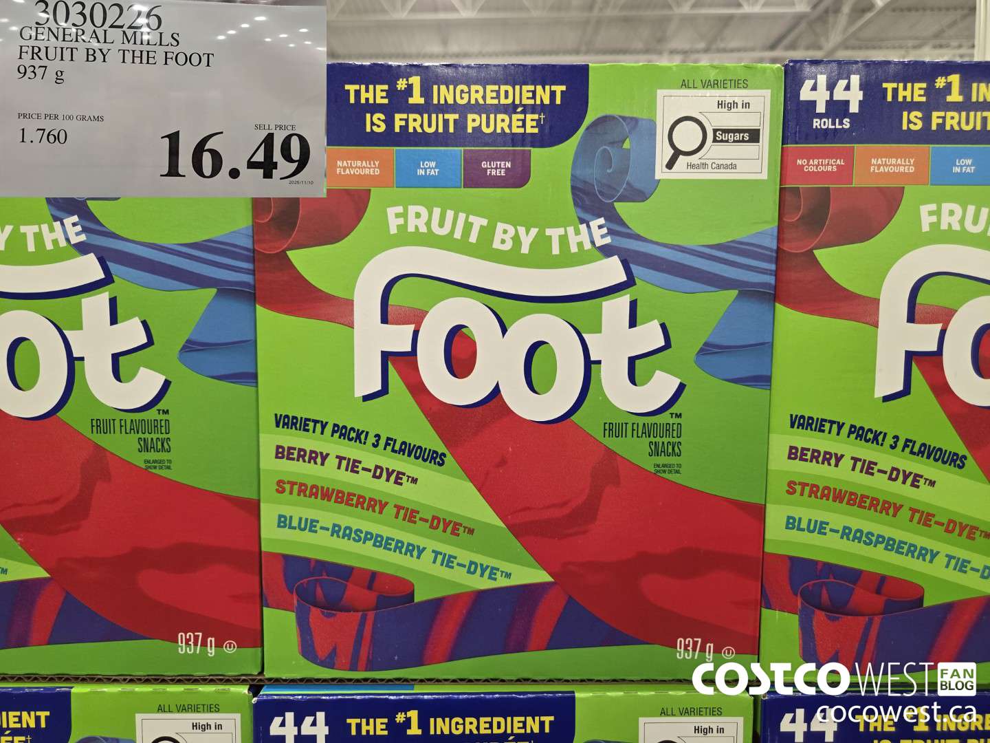 3030226 GENERAL MILLS FRUIT BY THE FOOT 937 g $16.49