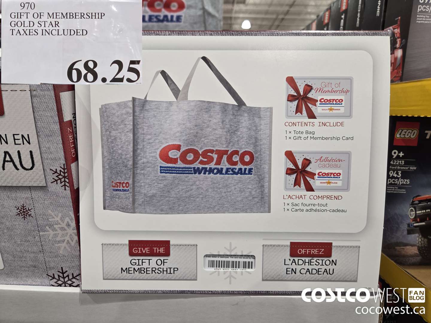 970 GIFT OF MEMBERSHIP GOLD STAR WEST CANADA TAXES INCLUDED $68.25