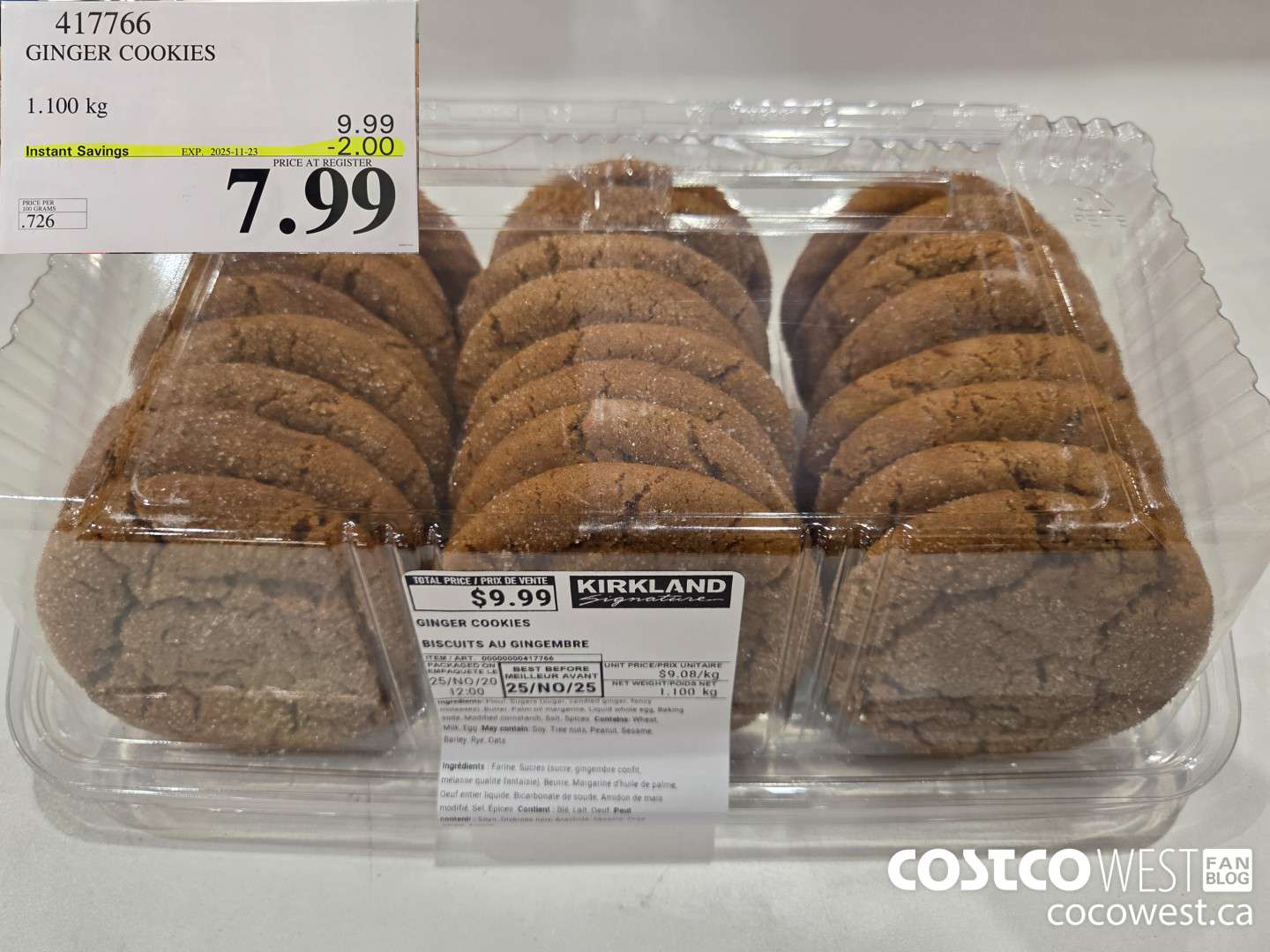 417766 GINGER COOKIES ($2.00 INSTANT SAVINGS EXPIRES ON 2025-11-23) $7.99