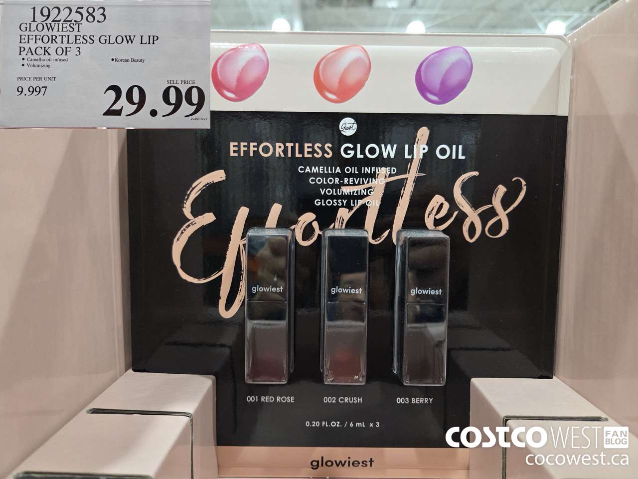1922583 GLOWIEST EFFORTLESS GLOW LIP 3PK $29.99