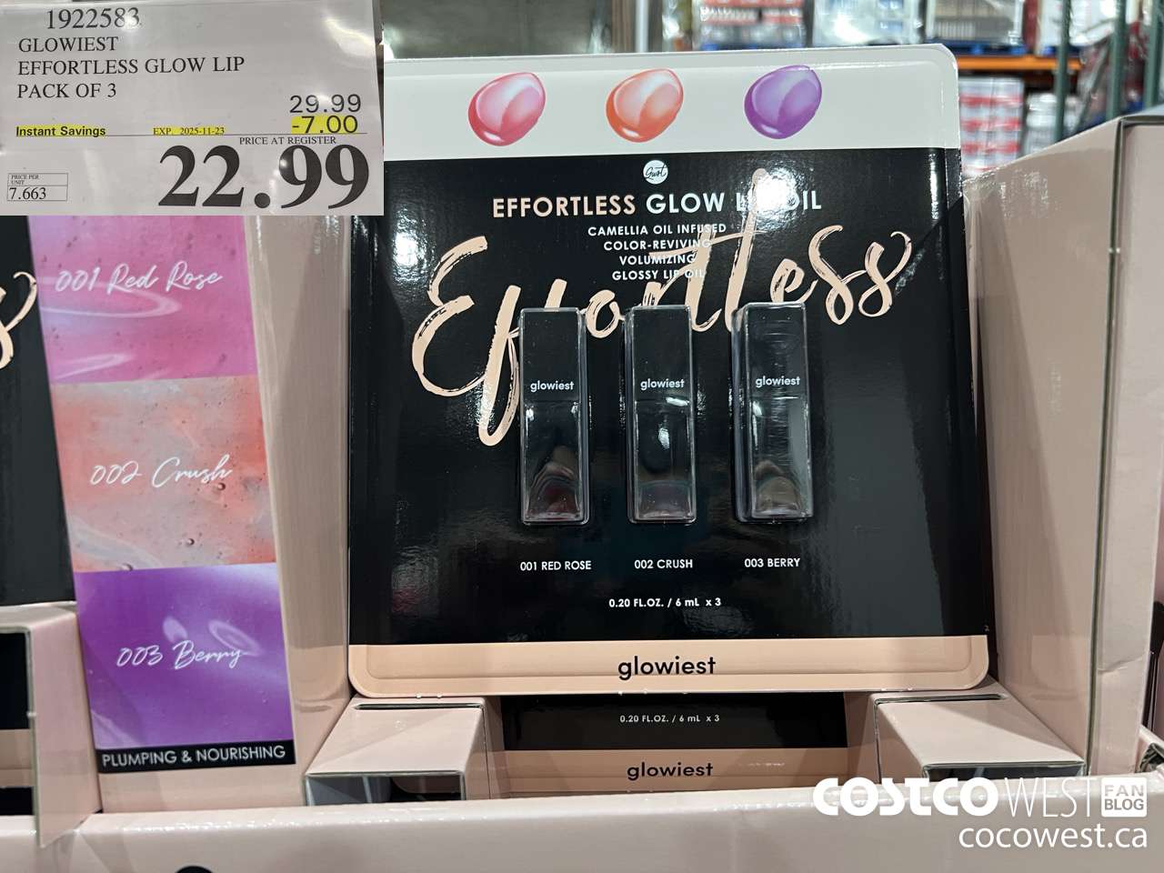 1922583 GLOWIEST EFFORTLESS GLOW LIP 3PK ($7.00 INSTANT SAVINGS EXPIRES ON 2025-11-23) $22.99