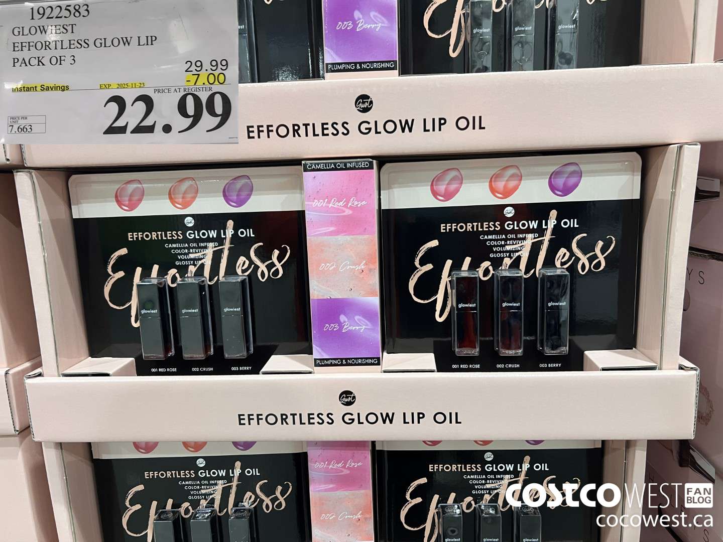 1922583 GLOWIEST EFFORTLESS GLOW LIP 3PK ($7.00 INSTANT SAVINGS EXPIRES ON 2025-11-23) $22.99