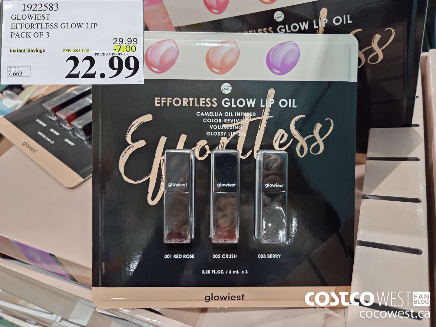 1922583 GLOWIEST EFFORTLESS GLOW LIP 3PK ($7.00 INSTANT SAVINGS EXPIRES ON 2025-11-23) $22.99