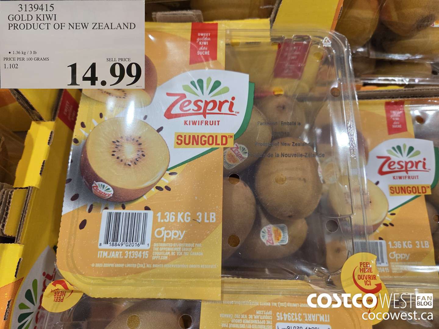 3139415 GOLD KIWI FRUIT PRODUCT OF NEW ZEALAND $14.99
