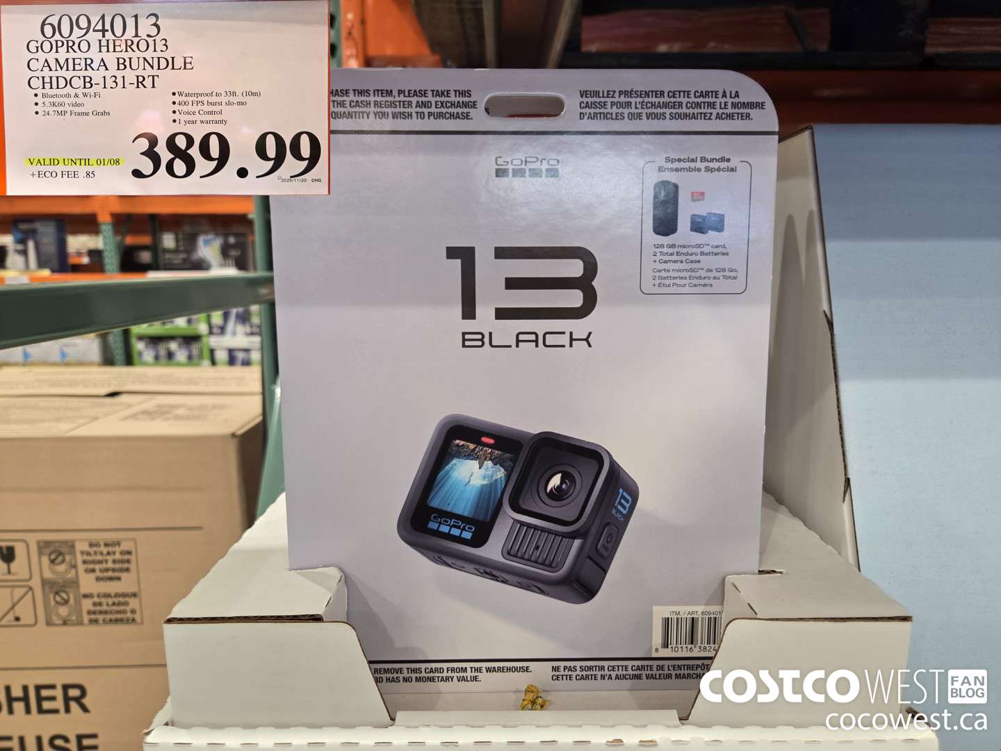 6094013 GOPRO HERO 13 CHDCB-131-RT BUNDLE (EXPIRES ON 2026-01-08) $389.99