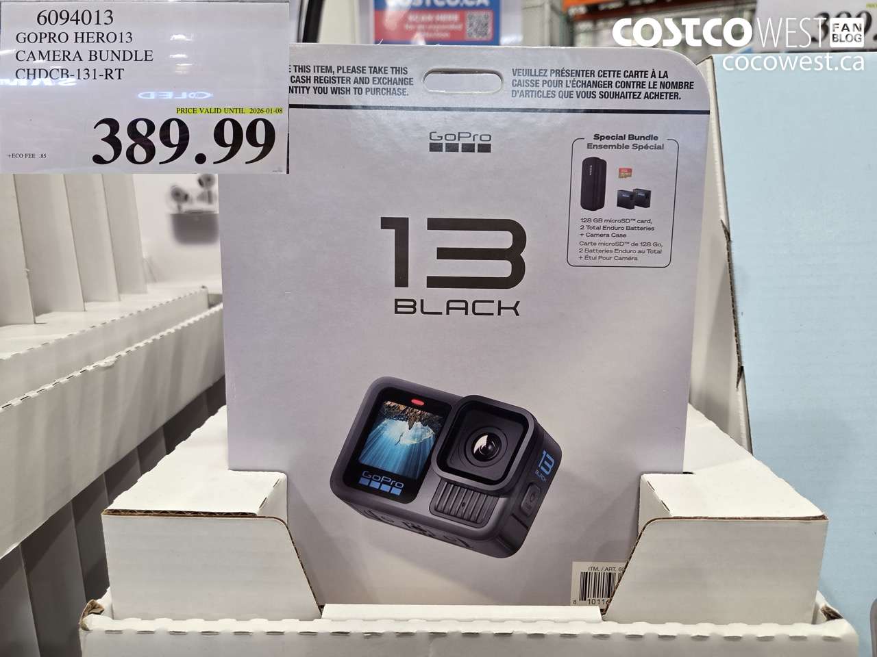 6094013 GOPRO HERO 13 CHDCB-131-RT BUNDLE (EXPIRES ON 2026-01-08) $389.99