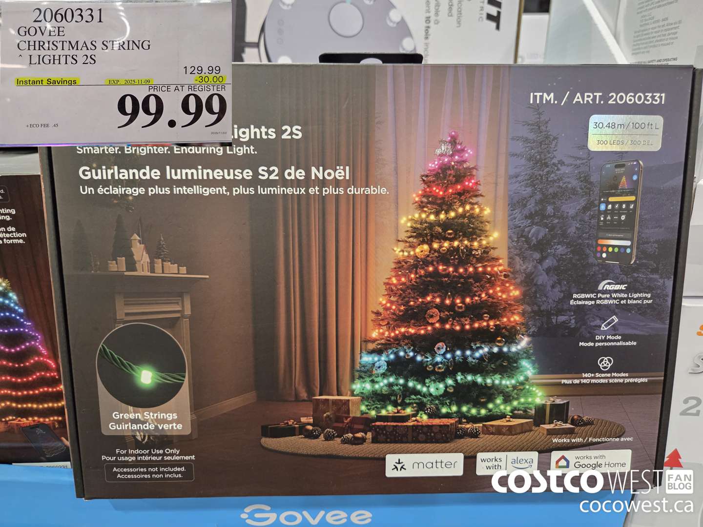 2060331 GOVEE CHRISTMAS STRING LIGHTS 2S ($30.00 INSTANT SAVINGS EXPIRES ON 2025-11-09) $99.99
