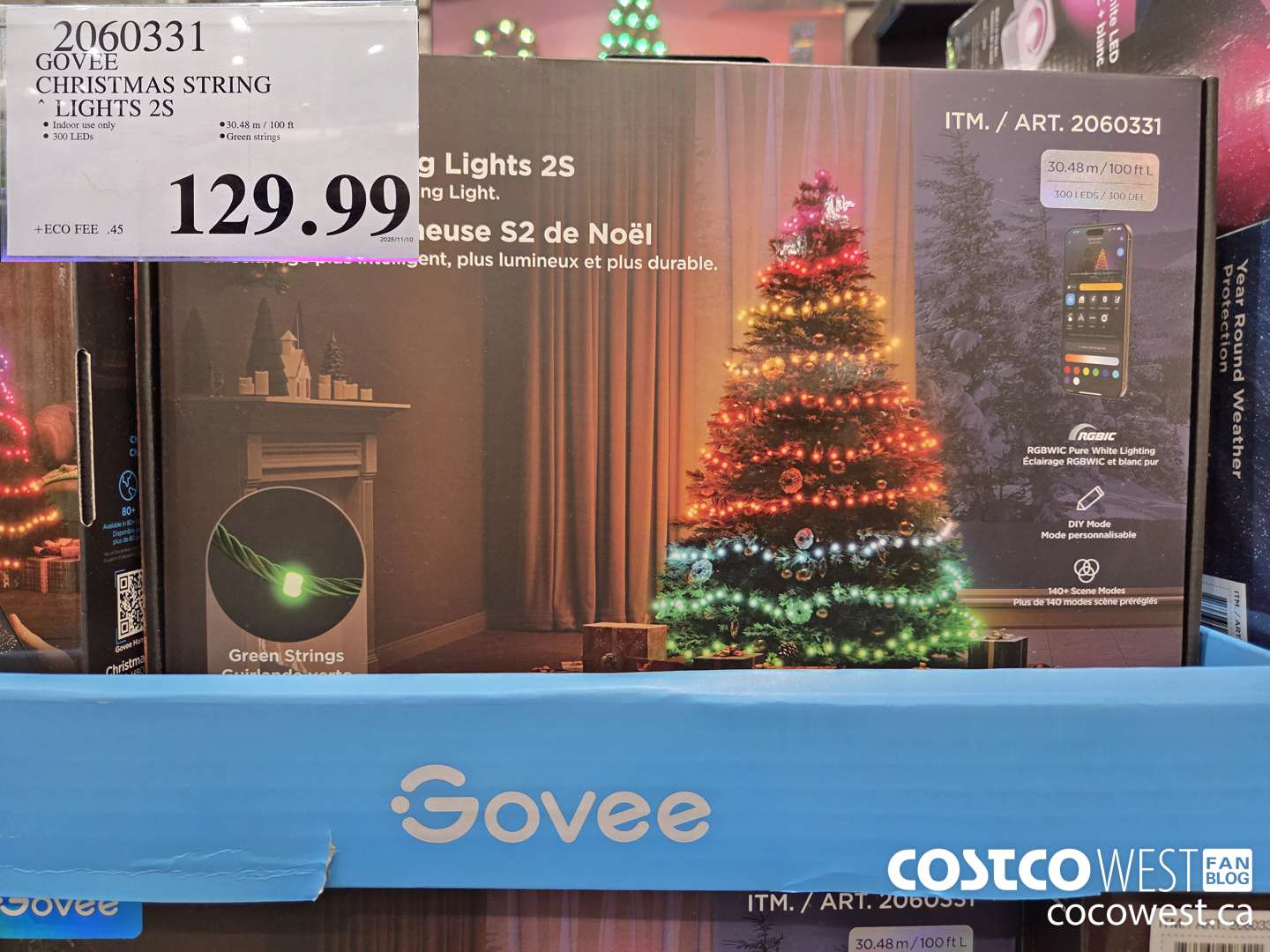 2060331 GOVEE CHRISTMAS STRING LIGHTS 2S $129.99