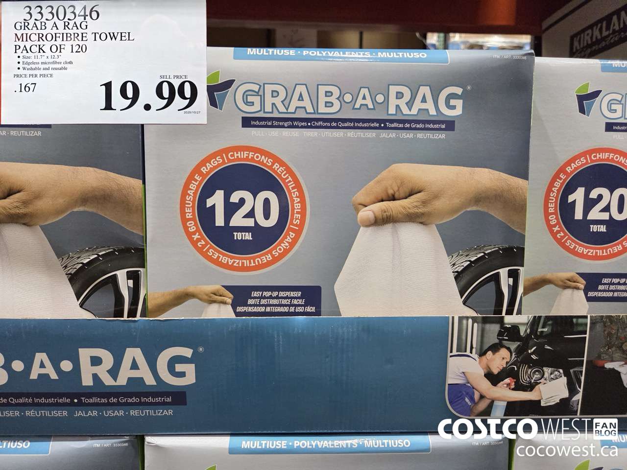 3330346 GRAB A RAG MICROFIBRE TOWEL PACK OF 120 $19.99