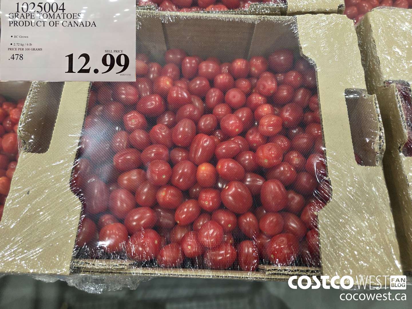 1025004 GRAPE TOMATOES PRODUCT OF CANADA $12.99
