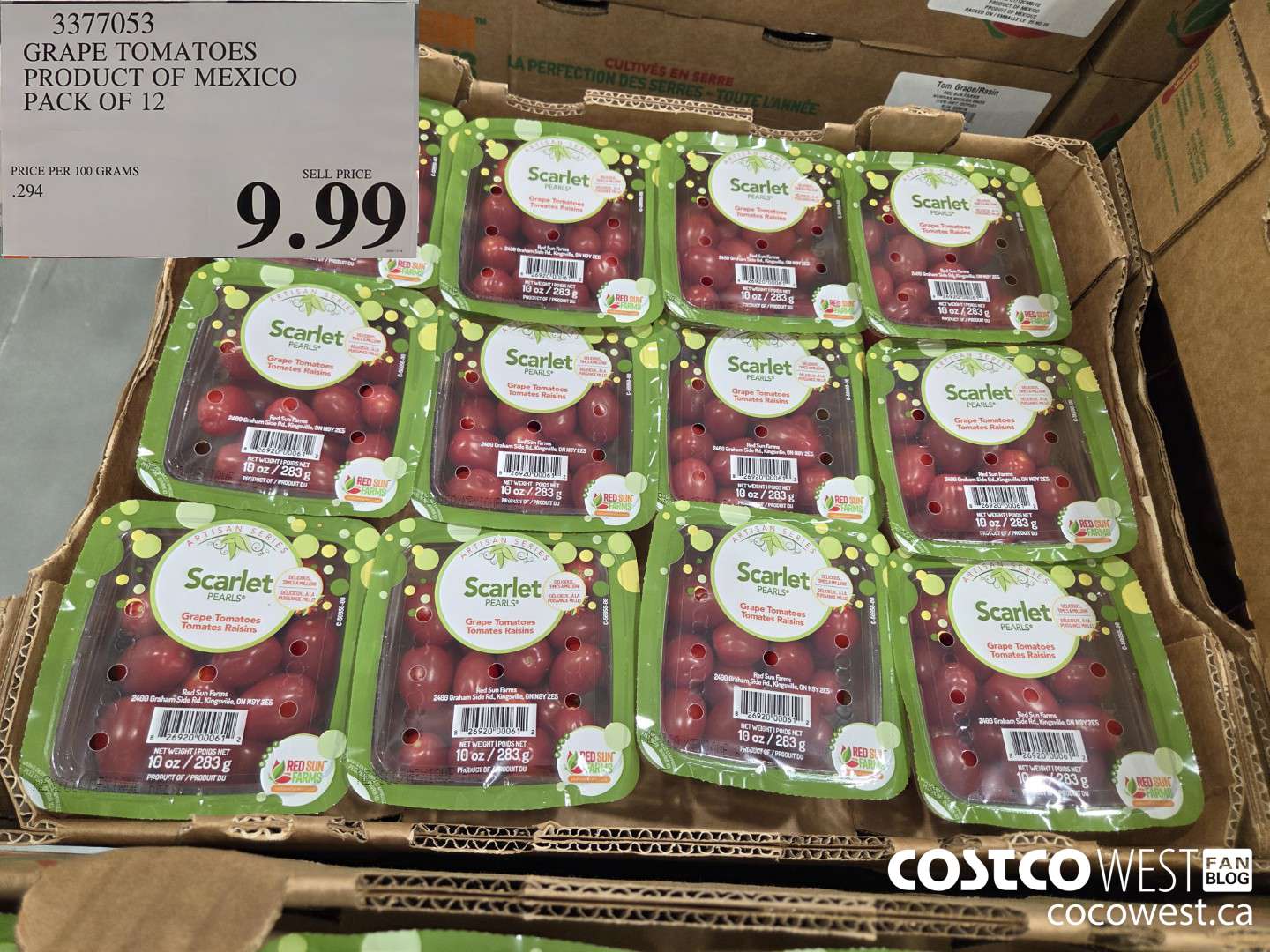 3377053 GRAPE TOMATOES PRODUCT OF MEXICO PACK OF 12 $9.99