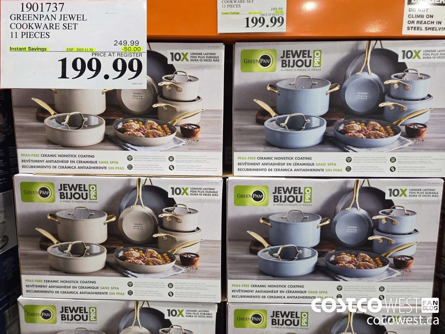 1901737 GREENPAN JEWEL COOKWARE SET 11 PIECES ($50.00 INSTANT SAVINGS EXPIRES ON 2025-11-30) $199.99