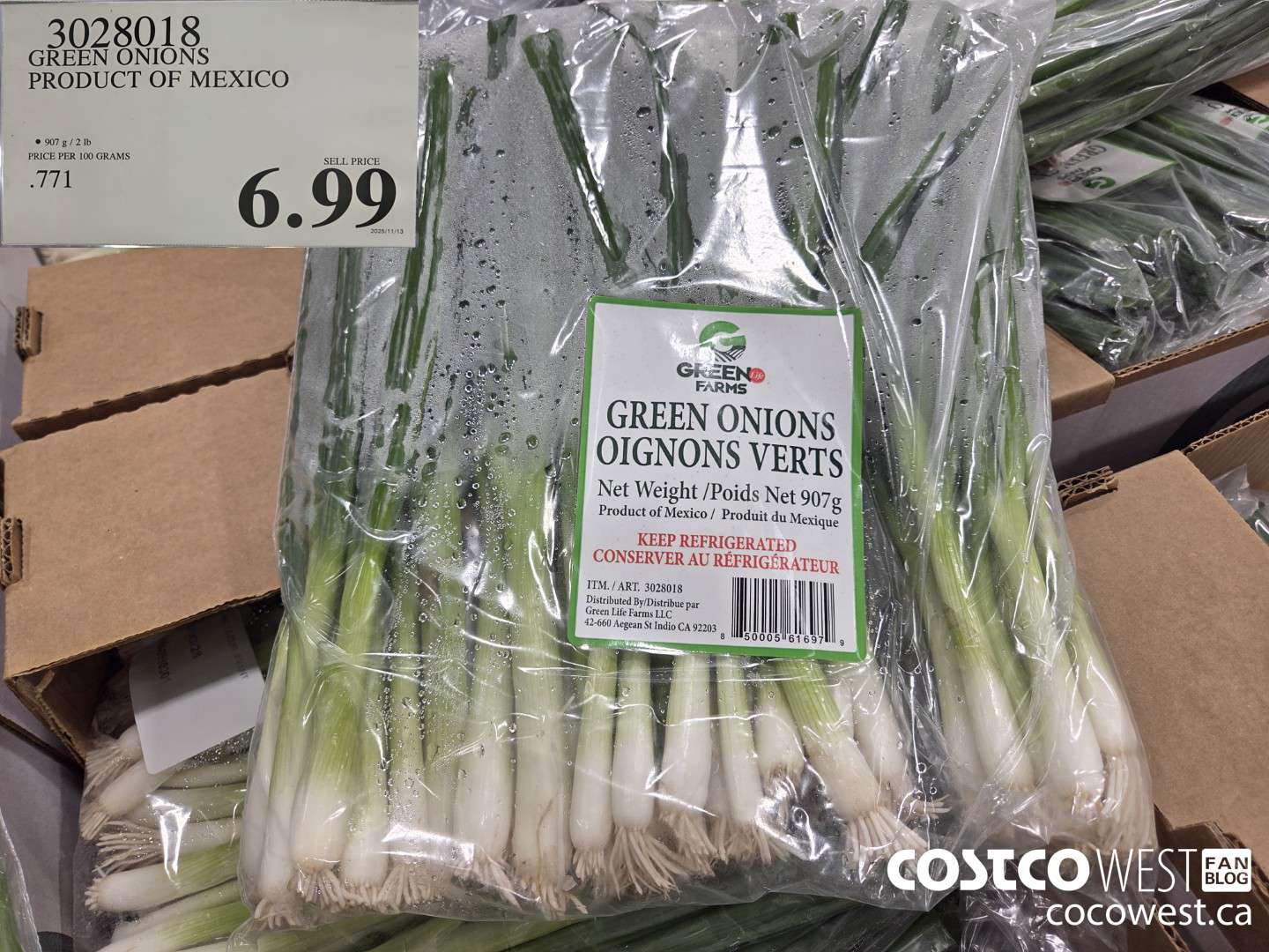 3028018 GREEN ONIONS PRODUCT OF MEXICO $6.99