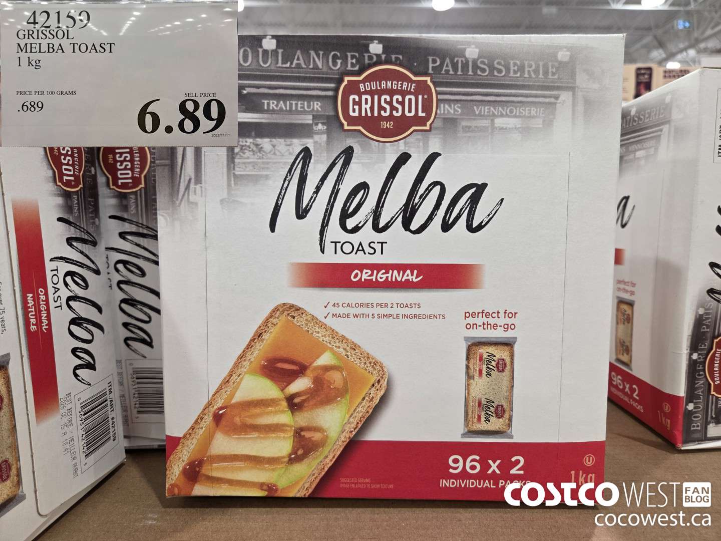 42159 GRISSOL MELBA TOAST 1 kg $6.89