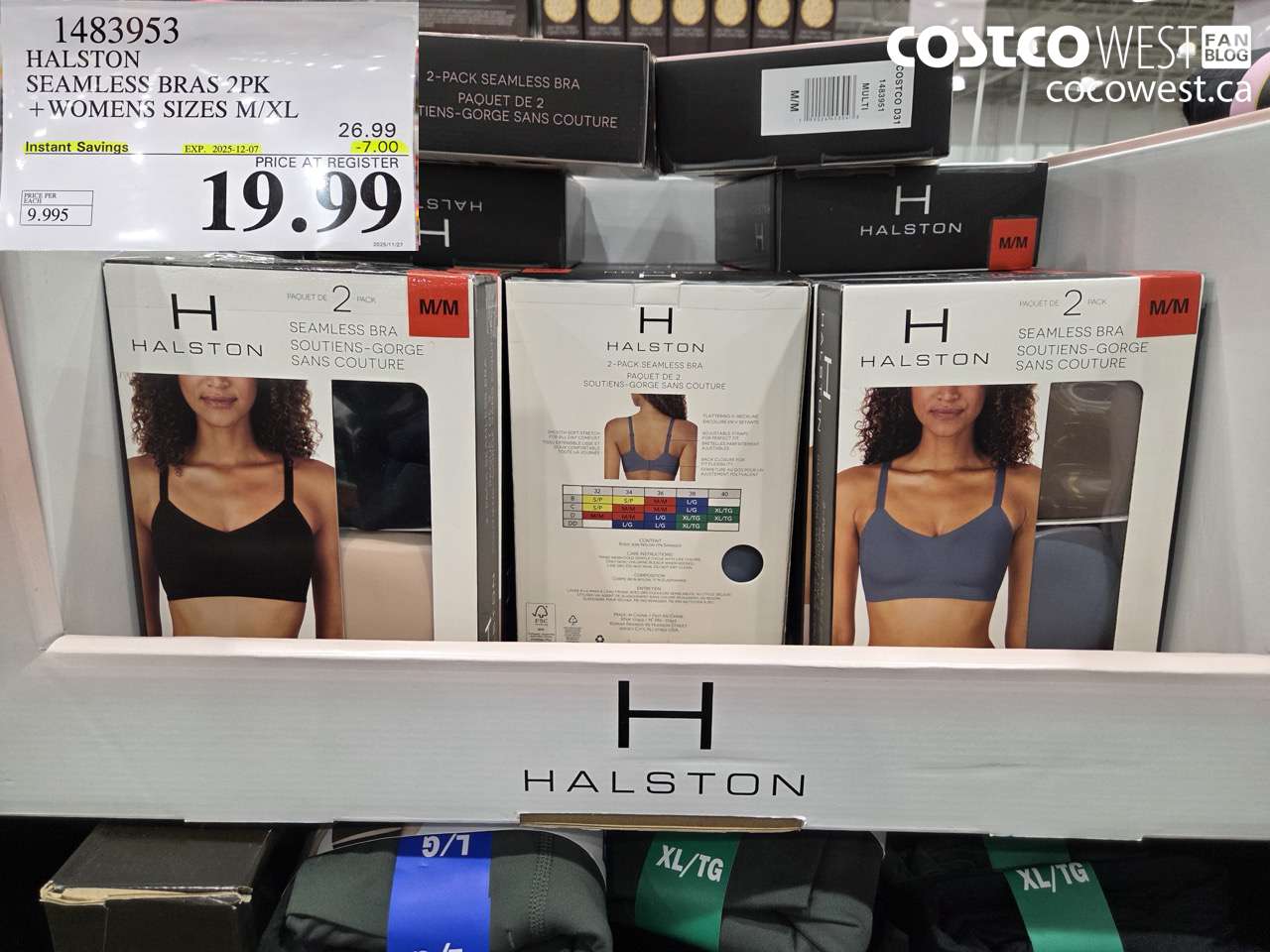 1483953 HALSTON SEAMLESS BRAS ?PK WOMENS SIZES M/XL ($7.00 INSTANT SAVINGS EXPIRES ON 2025-12-07) $19.99