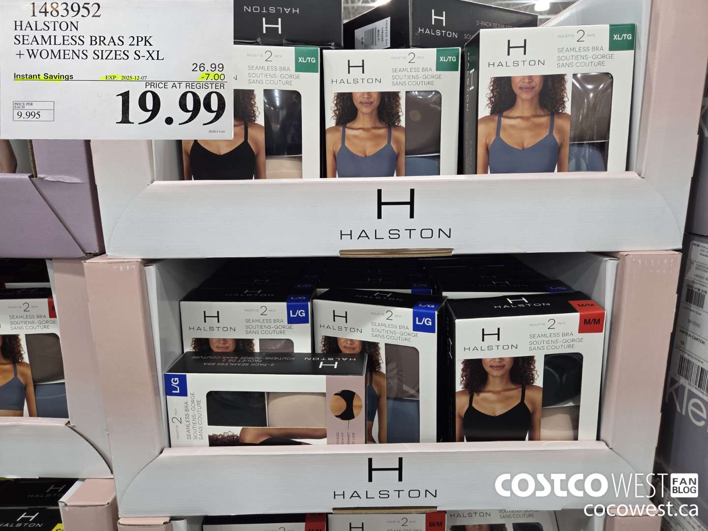 1483952 HALSTON SEAMLESS BRA 2PK LADIES SIZES S-XXL ($7.00 INSTANT SAVINGS EXPIRES ON 2025-12-07) $19.99